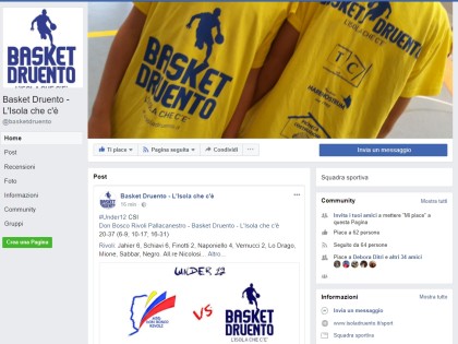 Su FB nascono le pagine sportive dell’Isola