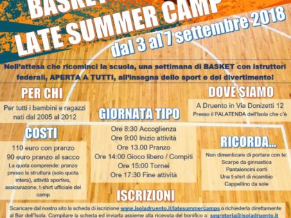 Basket e Volley Insieme Late Summer Camps